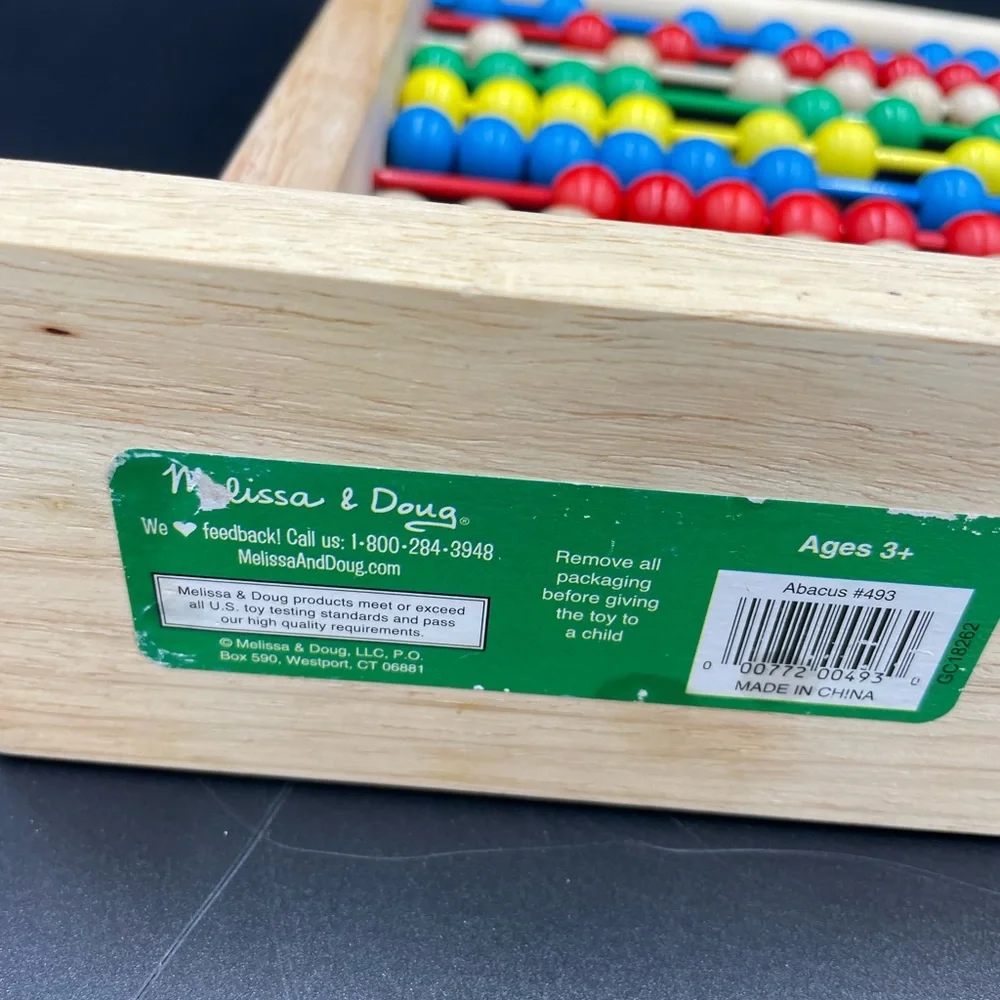 Melissa Doug Abacus Classic Wooden Counting Toy